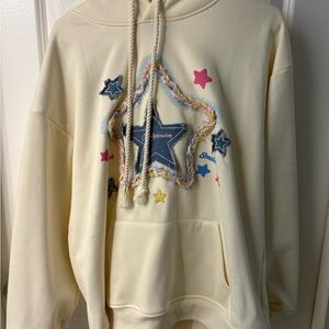 Aelfric Eden denim star hoodie-SIZE SMALL